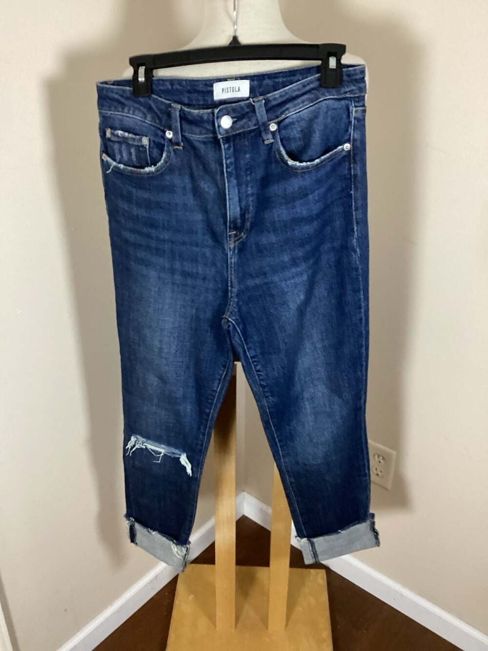 Pistola Kacey Cuffed High Waist Boyfriend Jeans Size 29